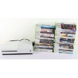 Xbox One s White console with Xbox 360 games