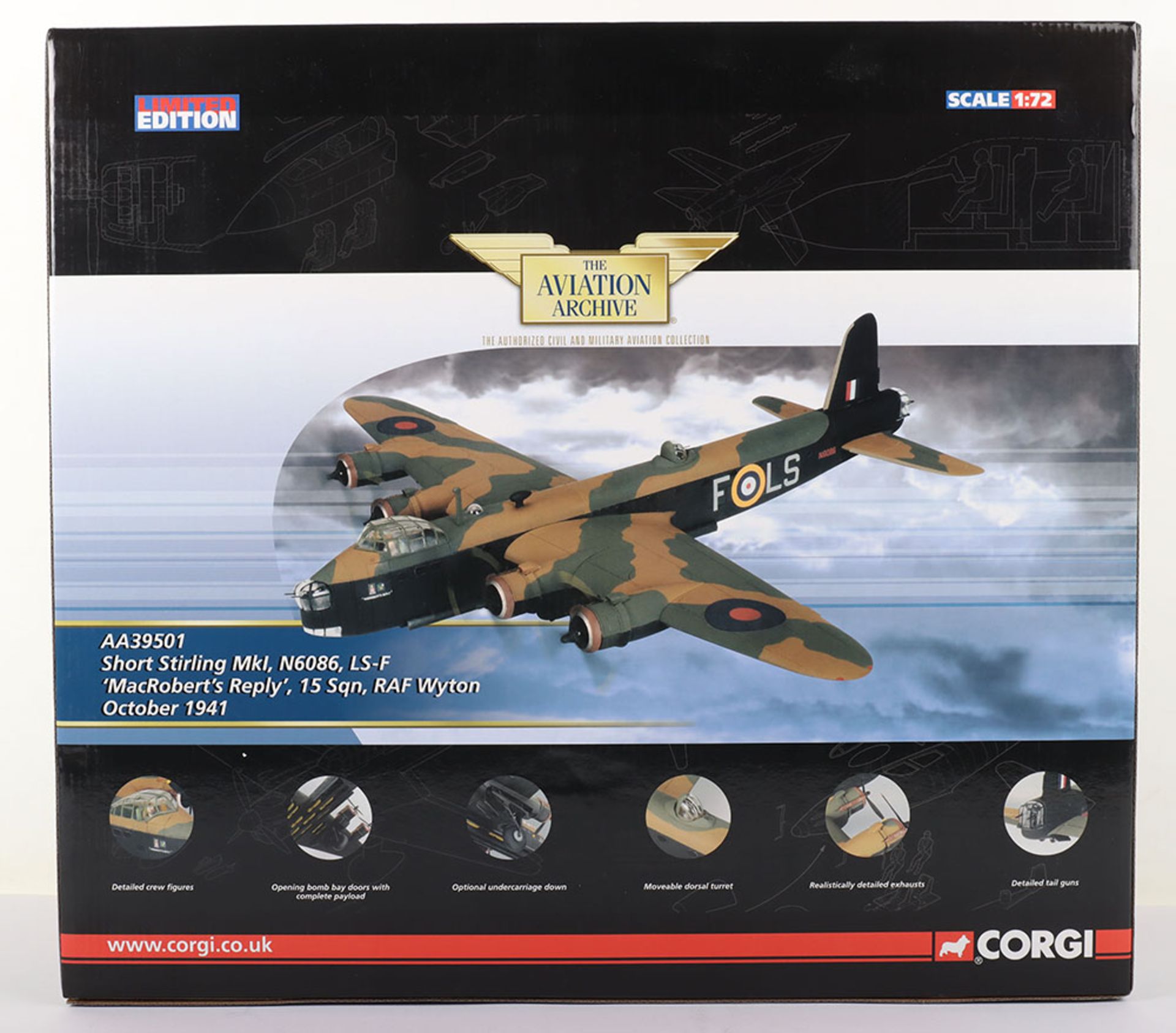 Corgi “The Aviation Archive” AA39501 Short Stirling MK1 Low numbered model