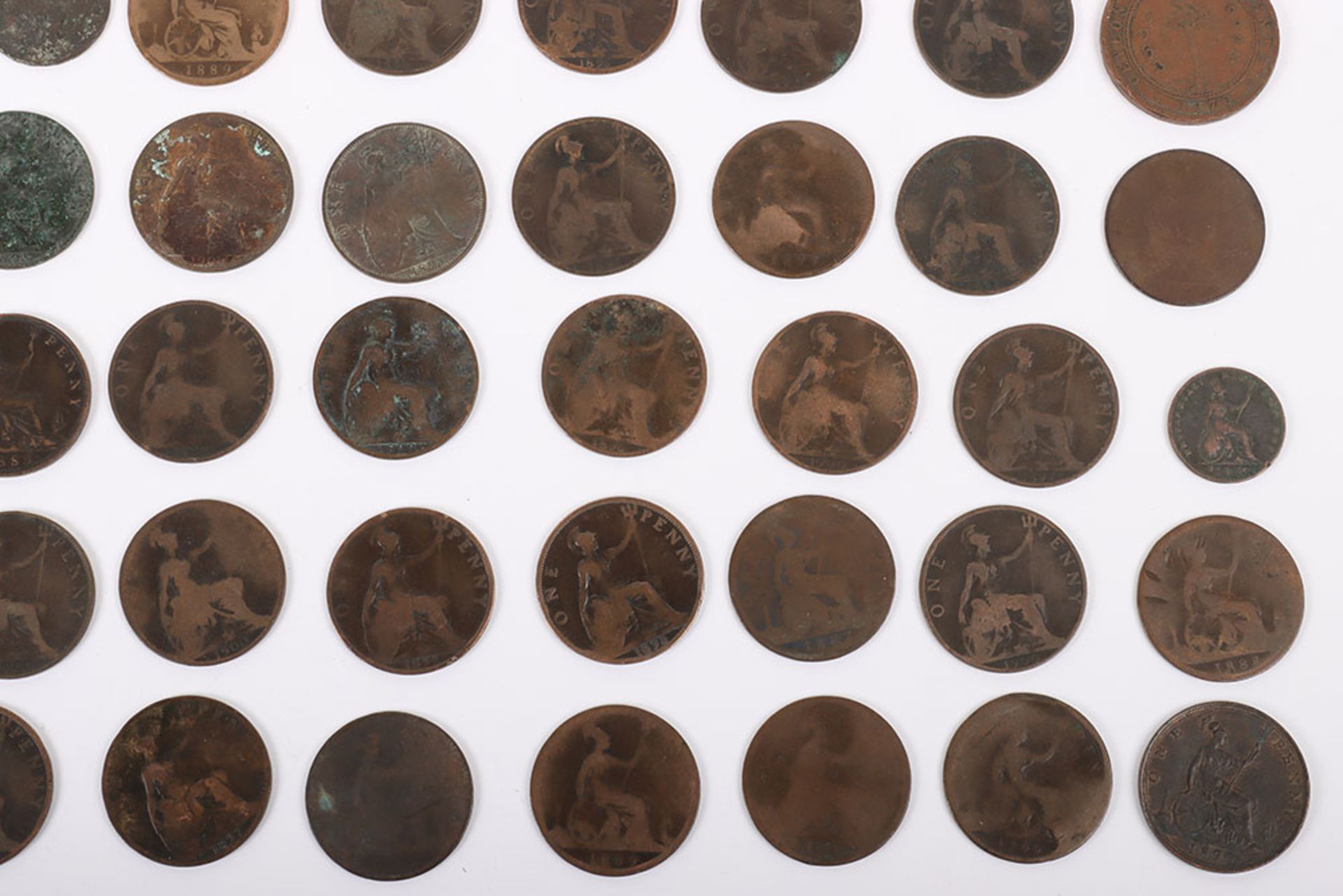 Selection of Victoria copper coinage, including 1870 Ceylon - Bild 9 aus 10