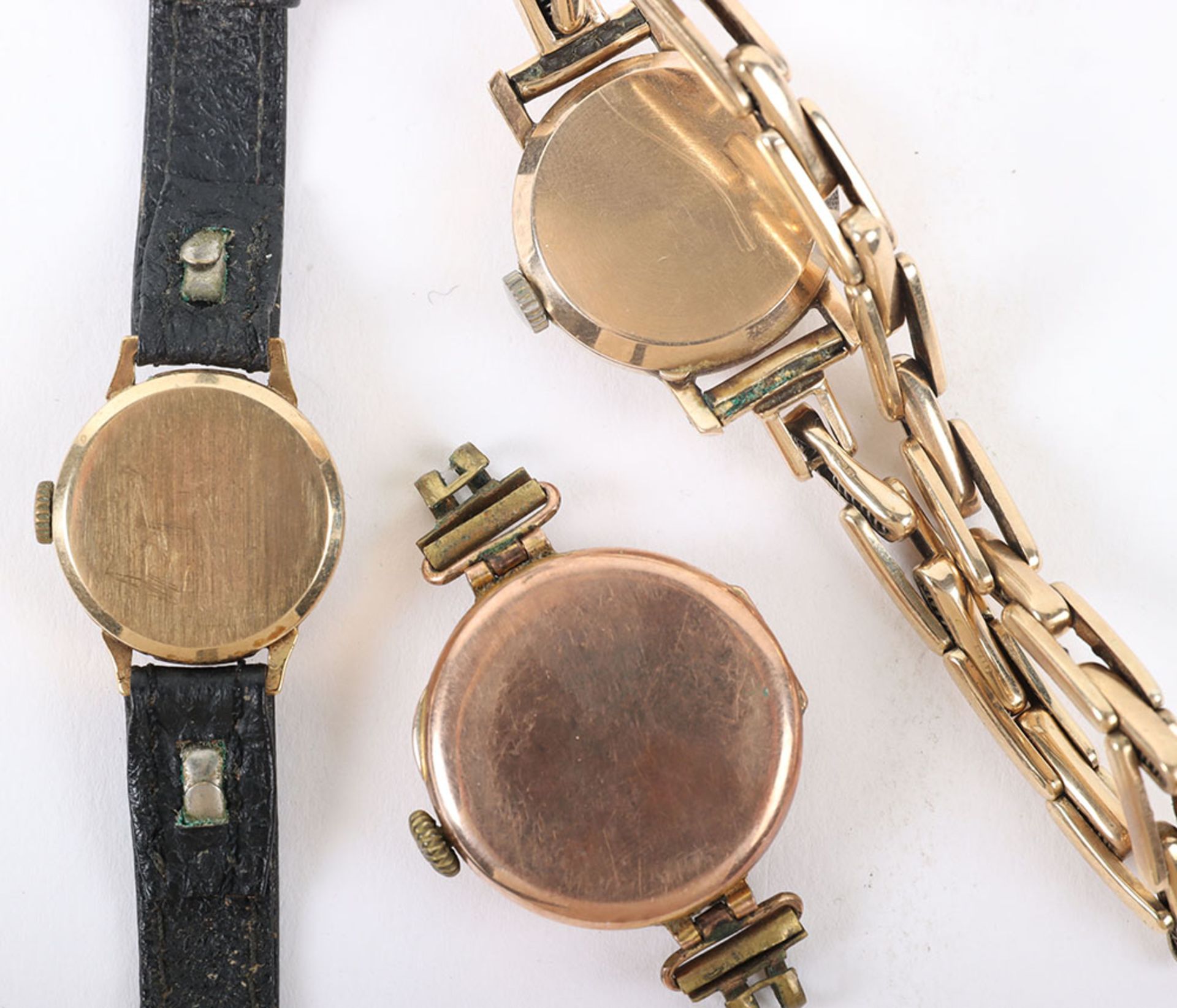 Three early 20th century 9ct gold wristwatches - Bild 3 aus 3