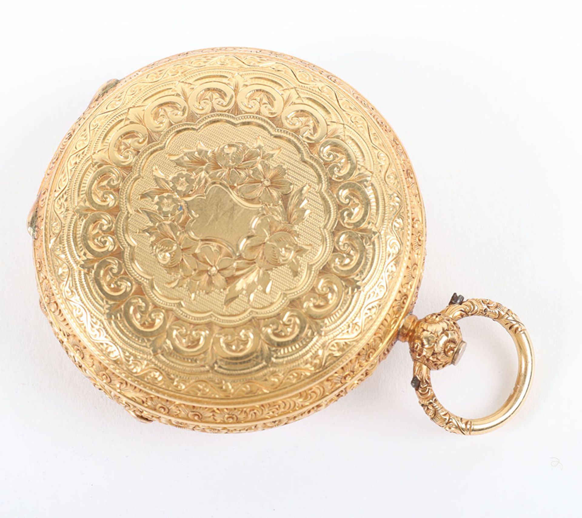A late Victorian 18ct gold ladies pocket watch - Bild 4 aus 8