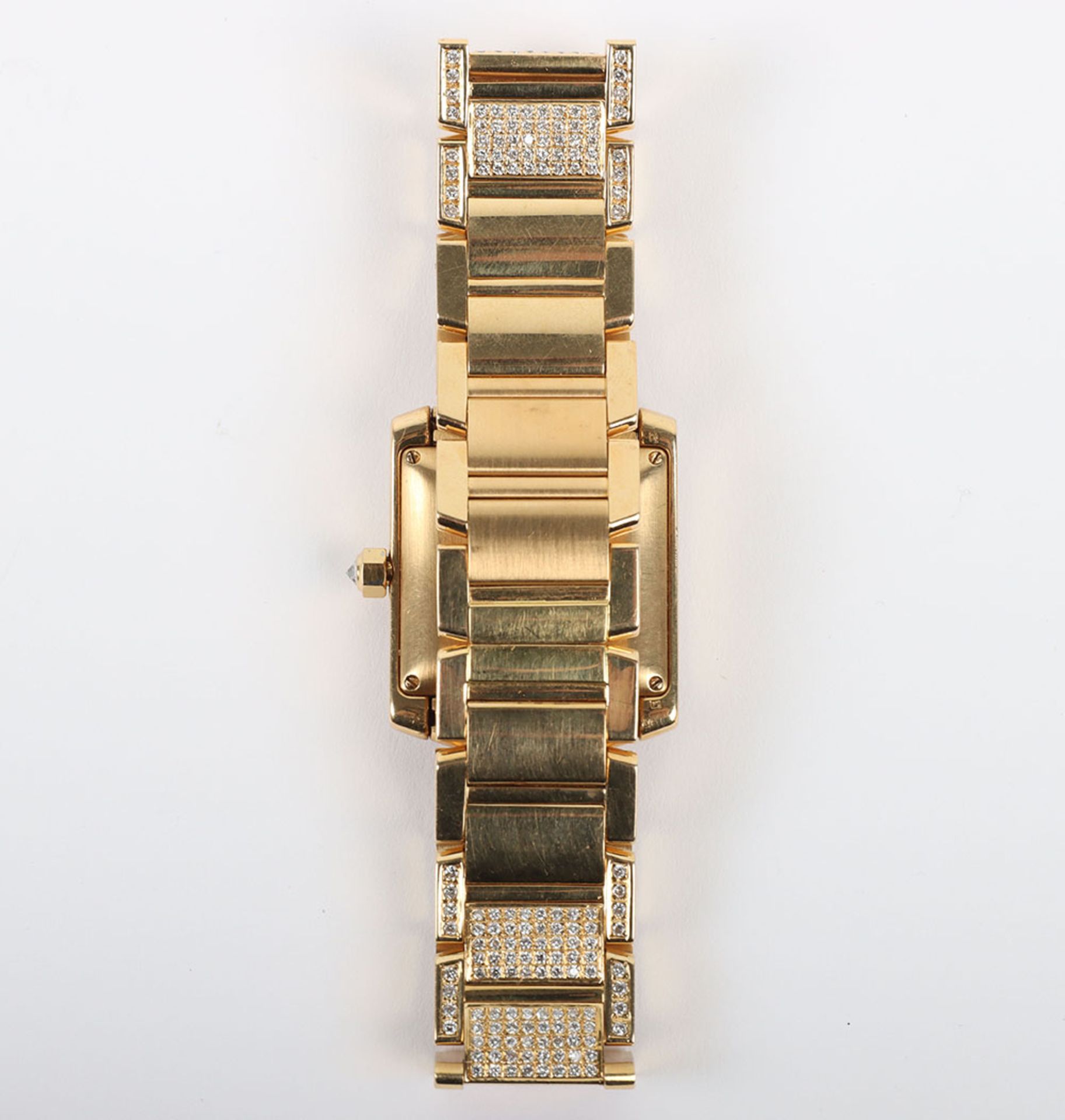 An 18ct gold and diamond Cartier Tank Francaise Automatic, Ref: 1840 - Bild 3 aus 7