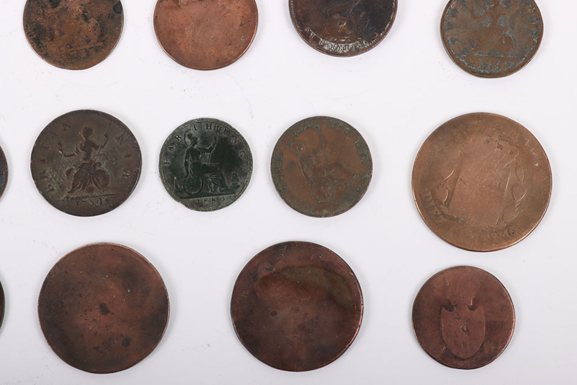A good selection of copper coinage including 1783 Washington Independence, Charles I 1673 Farthing, - Bild 8 aus 10