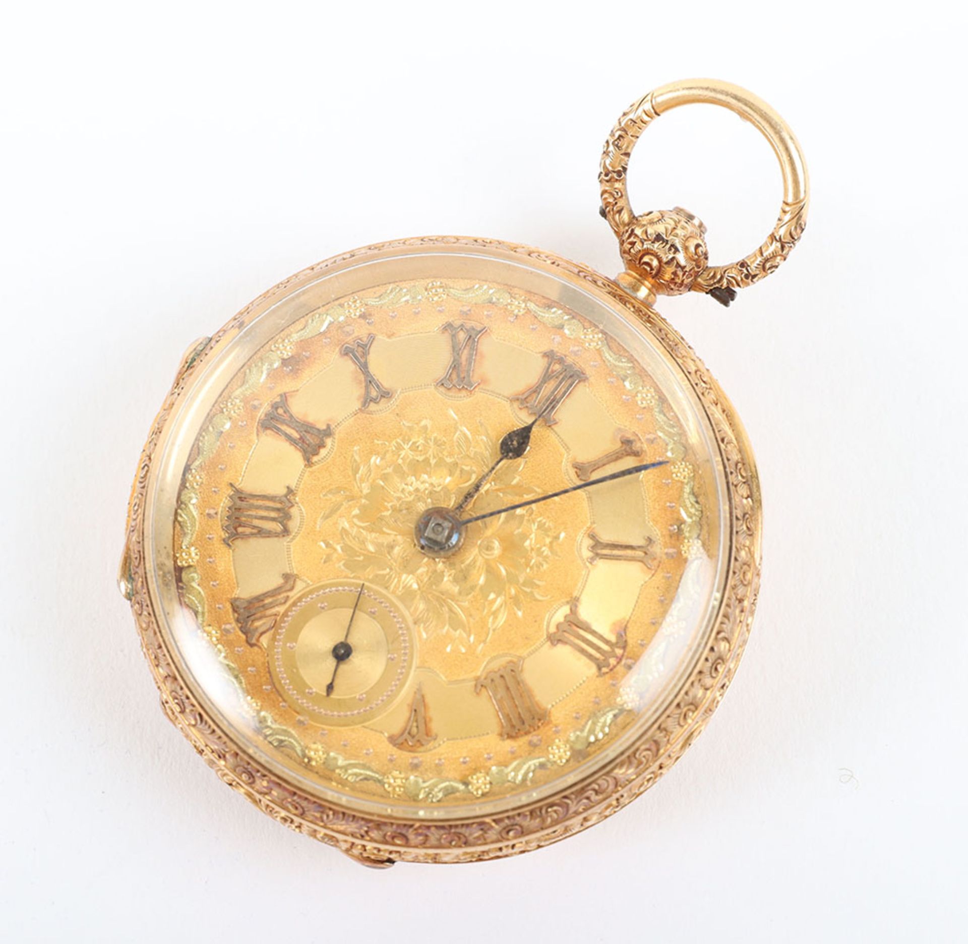 A late Victorian 18ct gold ladies pocket watch - Bild 3 aus 8