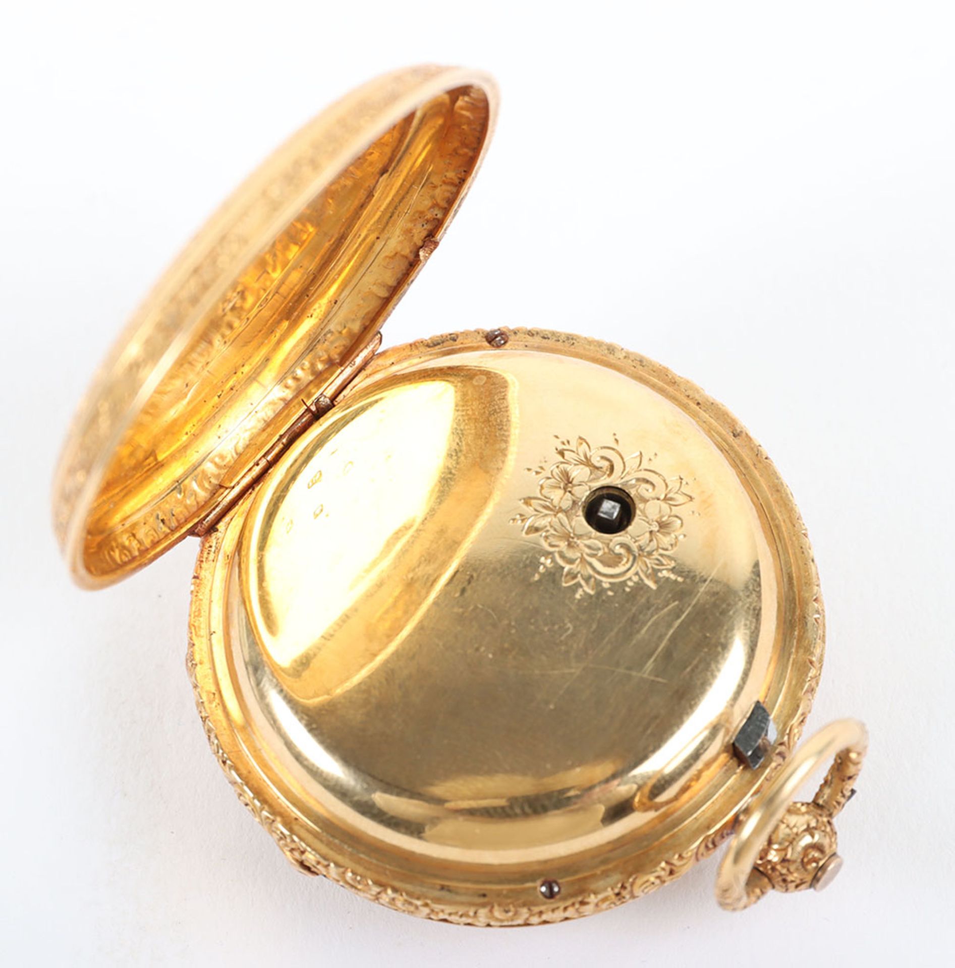 A late Victorian 18ct gold ladies pocket watch - Bild 6 aus 8