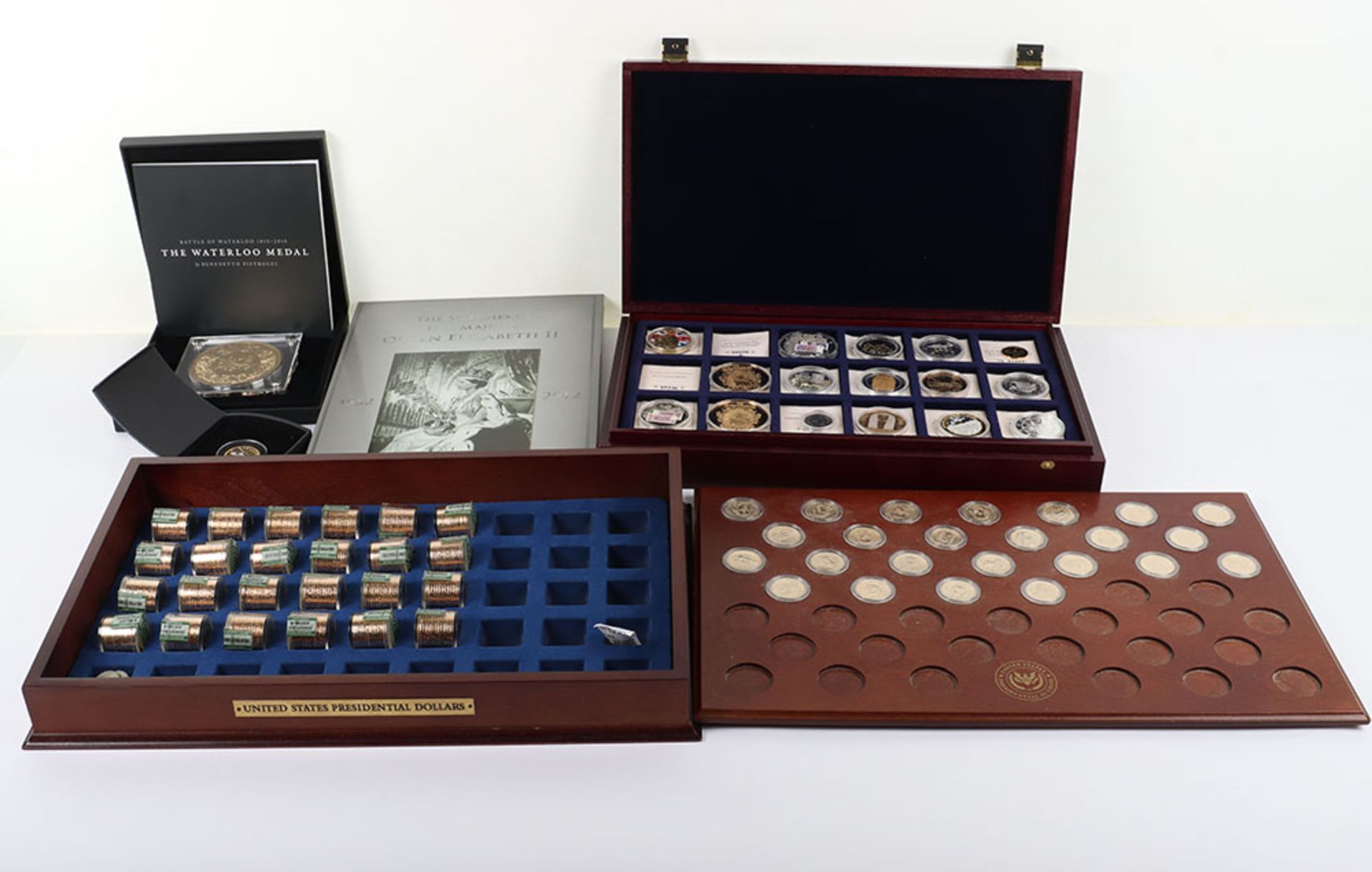 A United States Presidential coin collections, 24 rolls of sealed coins, 12 coins in each roll,