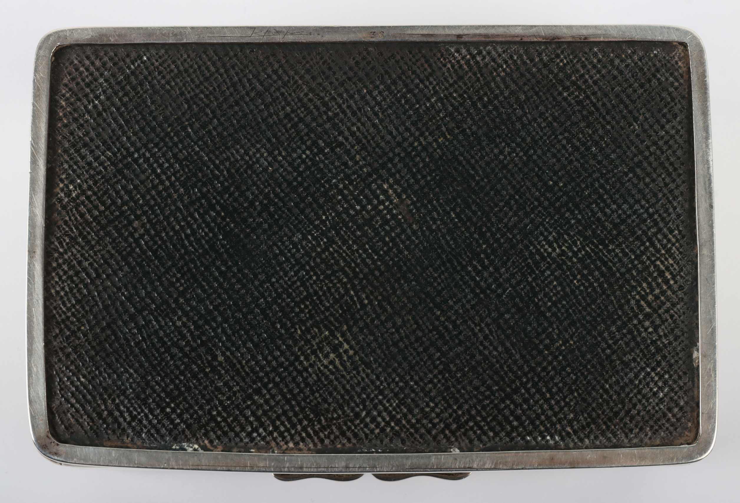 An early 20th century silver cigarette box, A&J Zimmerman, Birmingham - Image 8 of 9