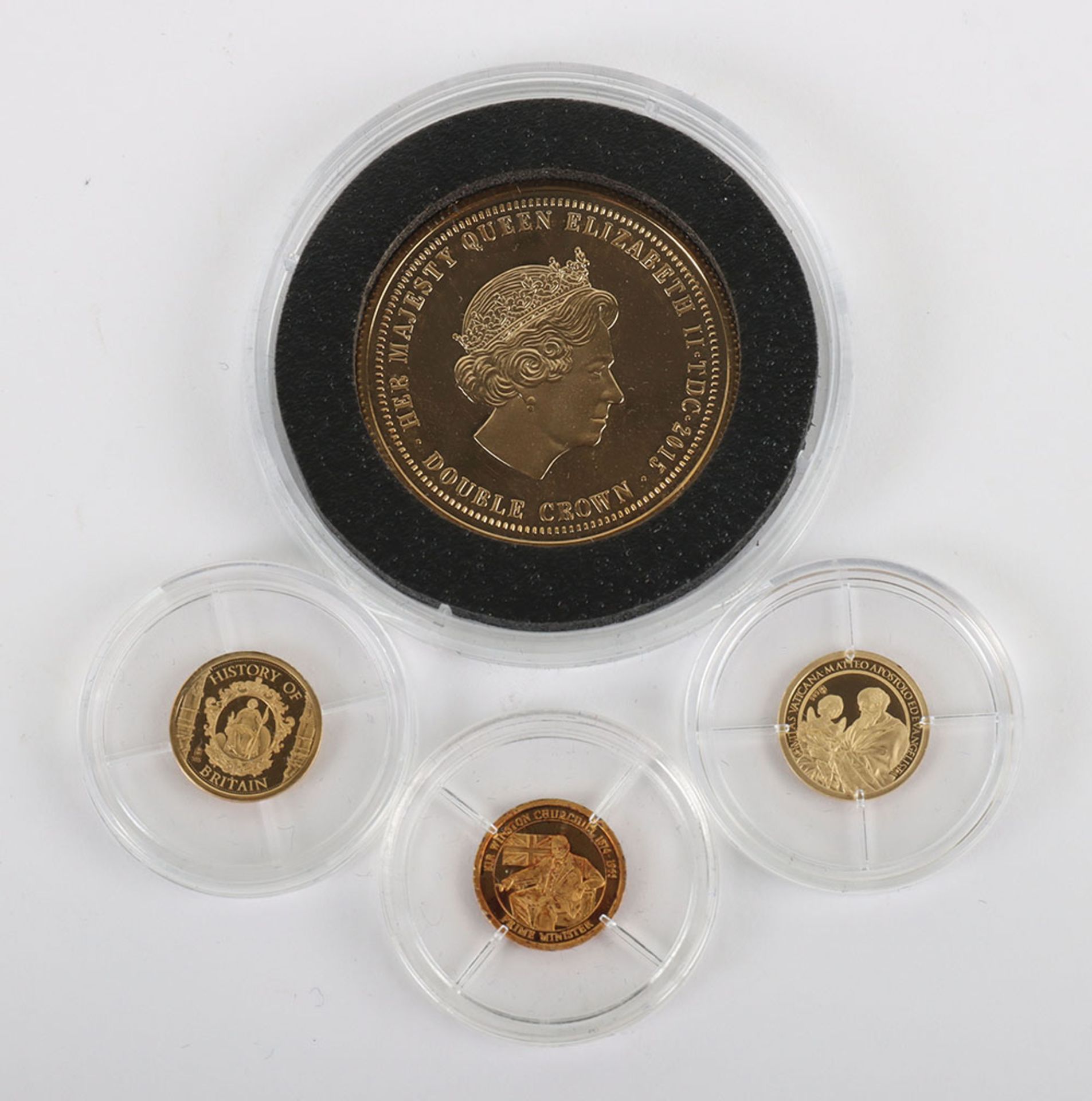 A 9ct gold Crown Liberty & Britannia (4g) with 3x 1.5g 15ct gold coins - Bild 2 aus 5