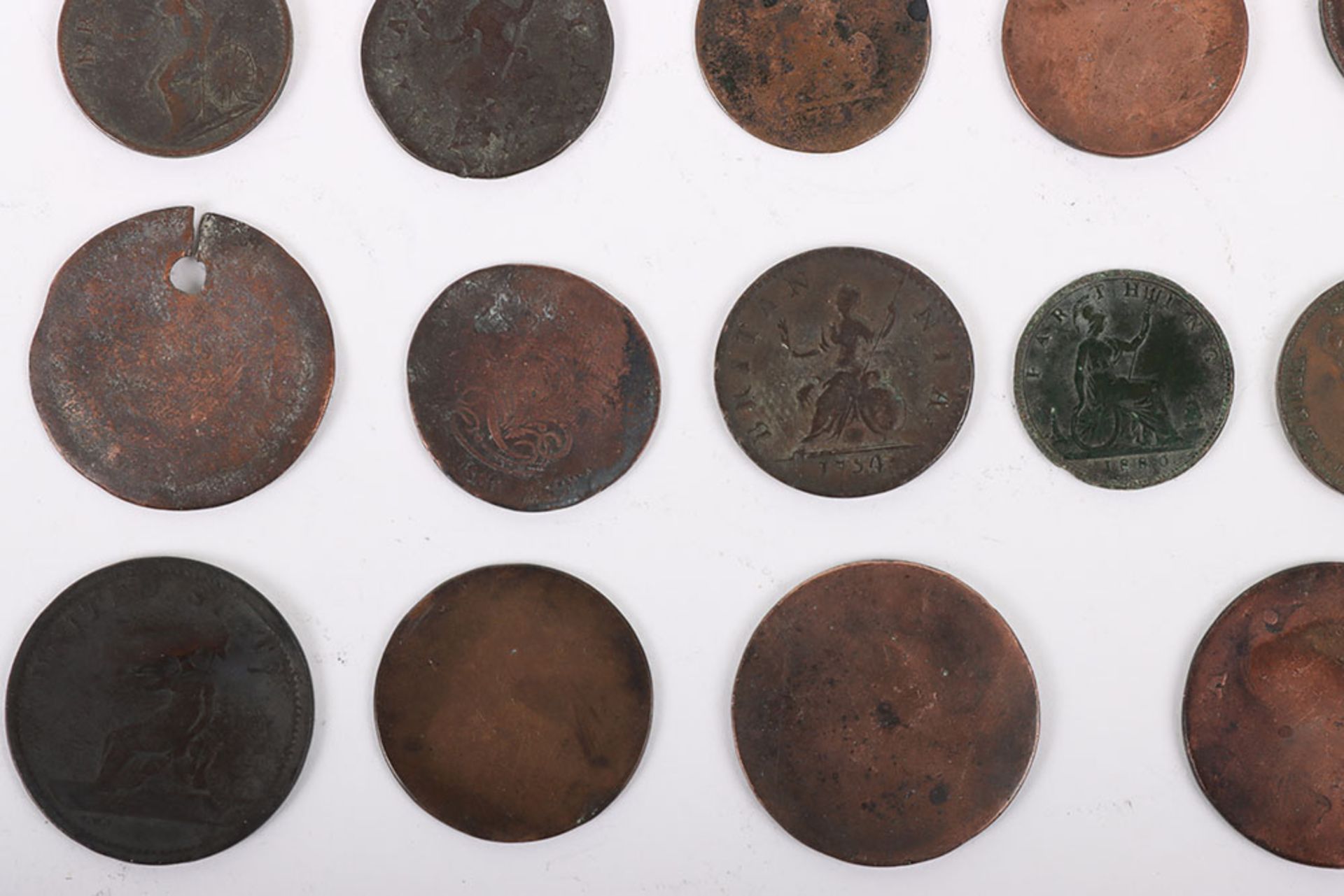A good selection of copper coinage including 1783 Washington Independence, Charles I 1673 Farthing, - Bild 9 aus 10
