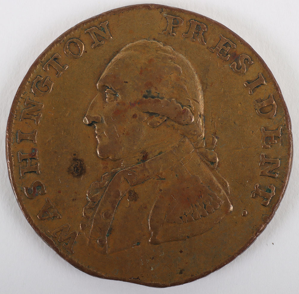 USA One Cent, 1791 Washington small eagle type, MACCLESFIELD edge - Image 2 of 5