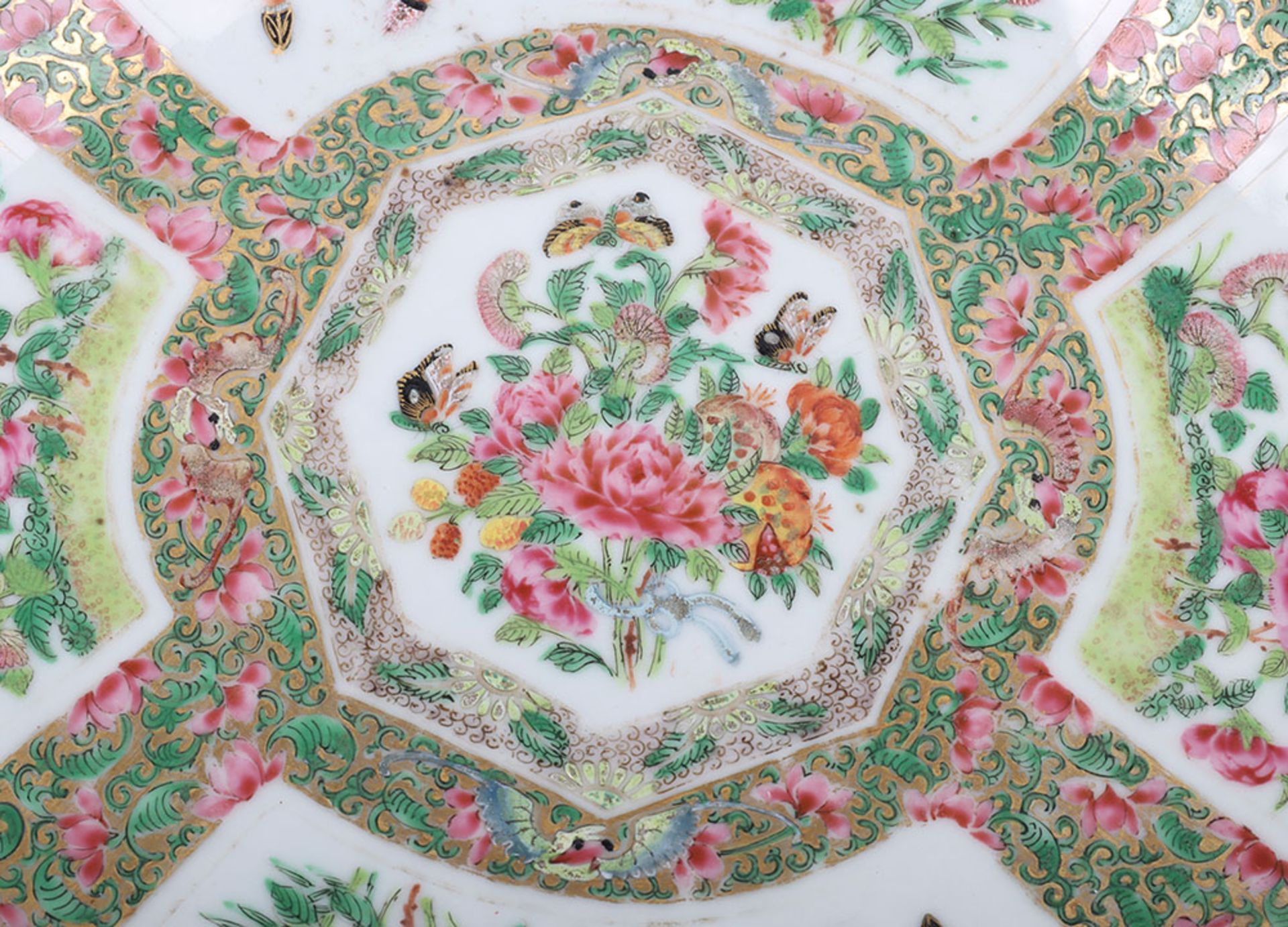 A 20th Century Chinese famille verte dish, - Image 2 of 7