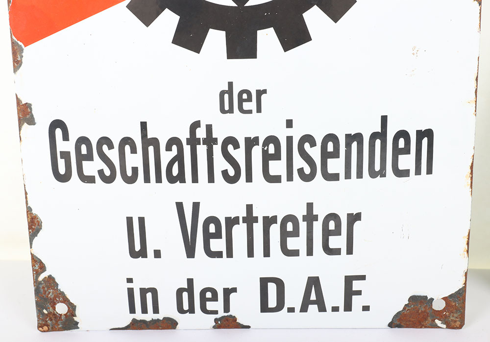 WW2 German NSDAP and DAF Enamel Signs - Image 5 of 6