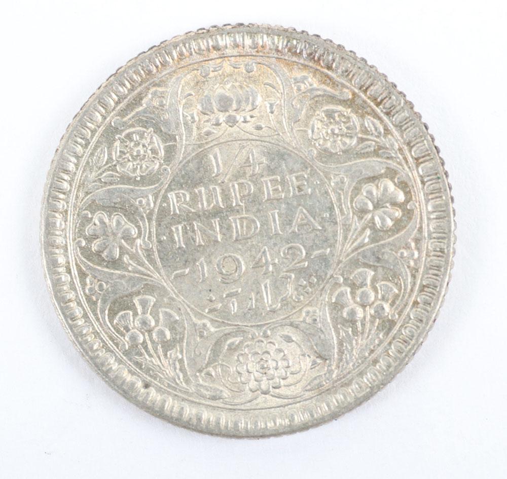 British India, George V (1910-1936), Half Rupee 1928, 1 Anna 1936, One Quarter Anna 1927 and 1/12 An - Image 3 of 5