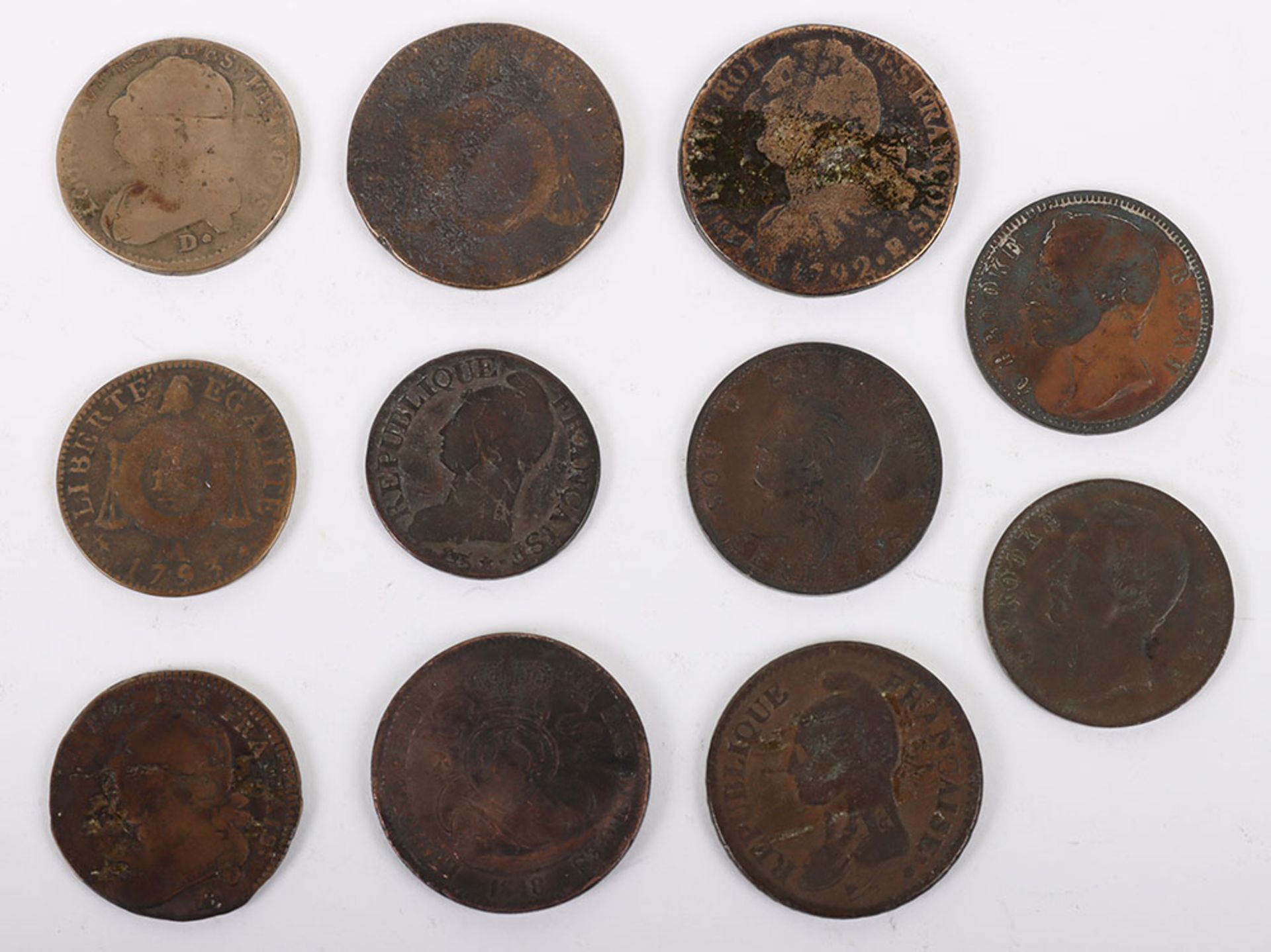 A selection of 18th and 19th century European coinage