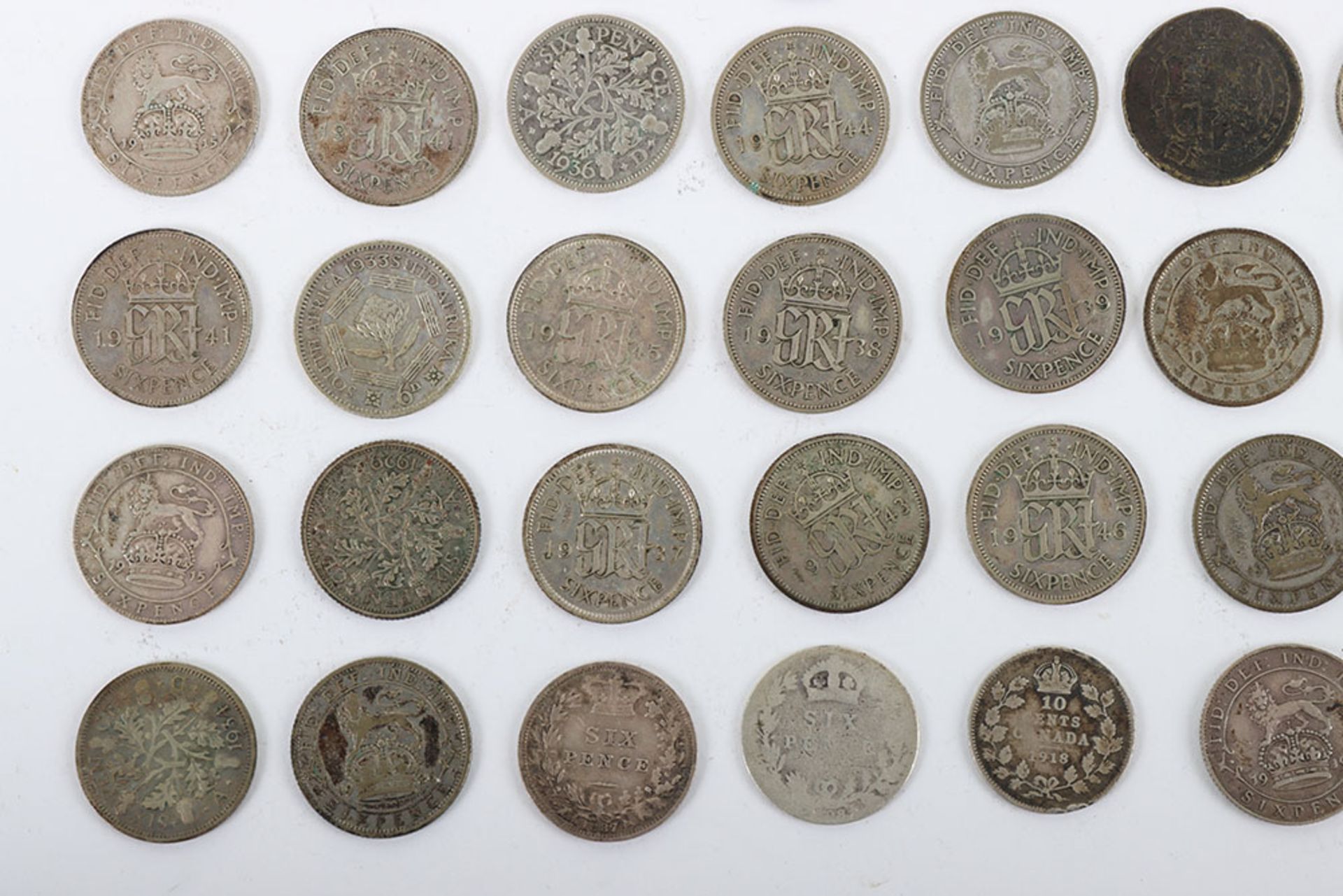 A selection of threepences and sixpences, Victoria to George VI - Bild 9 aus 10