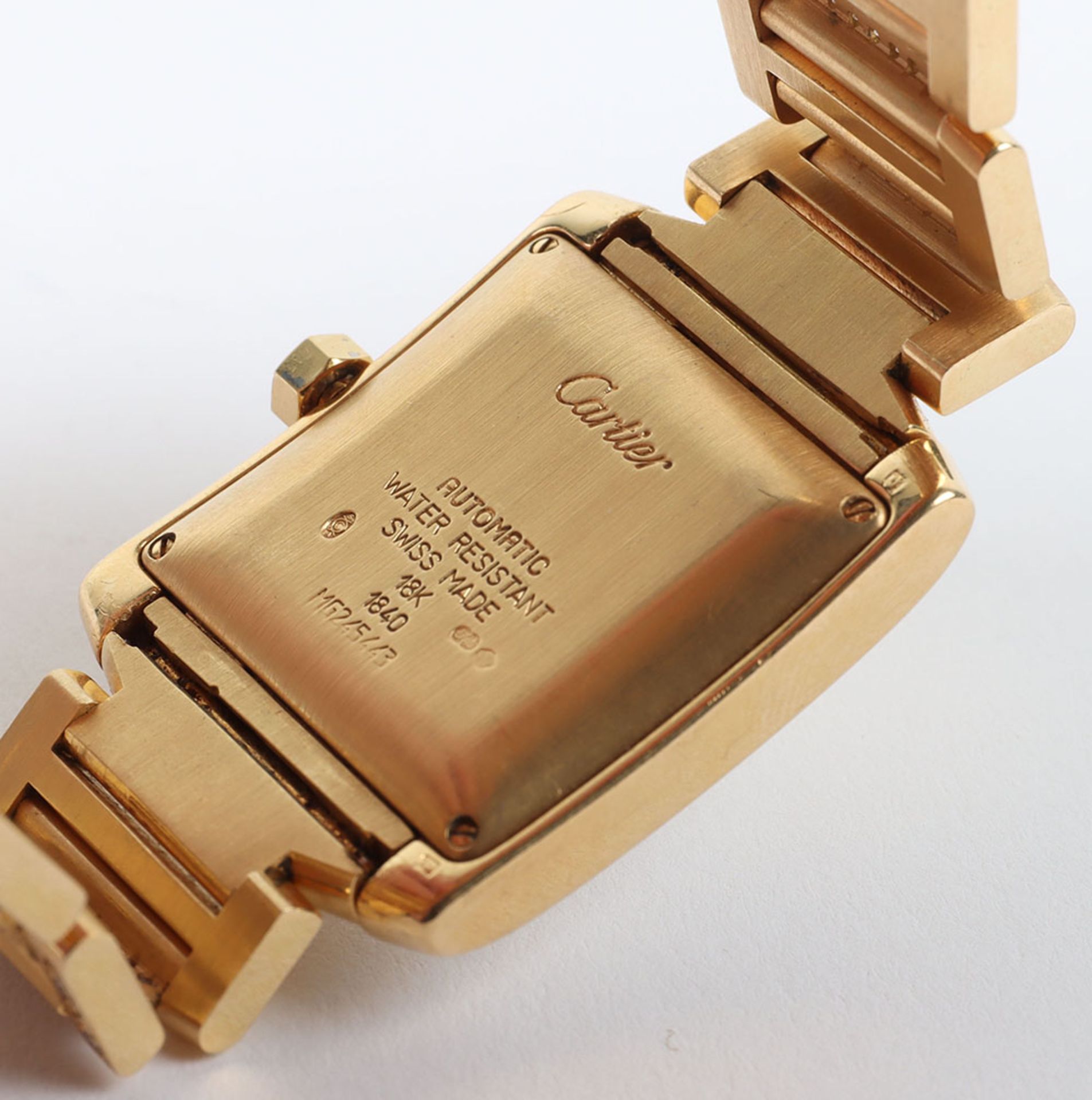 An 18ct gold and diamond Cartier Tank Francaise Automatic, Ref: 1840 - Bild 4 aus 7