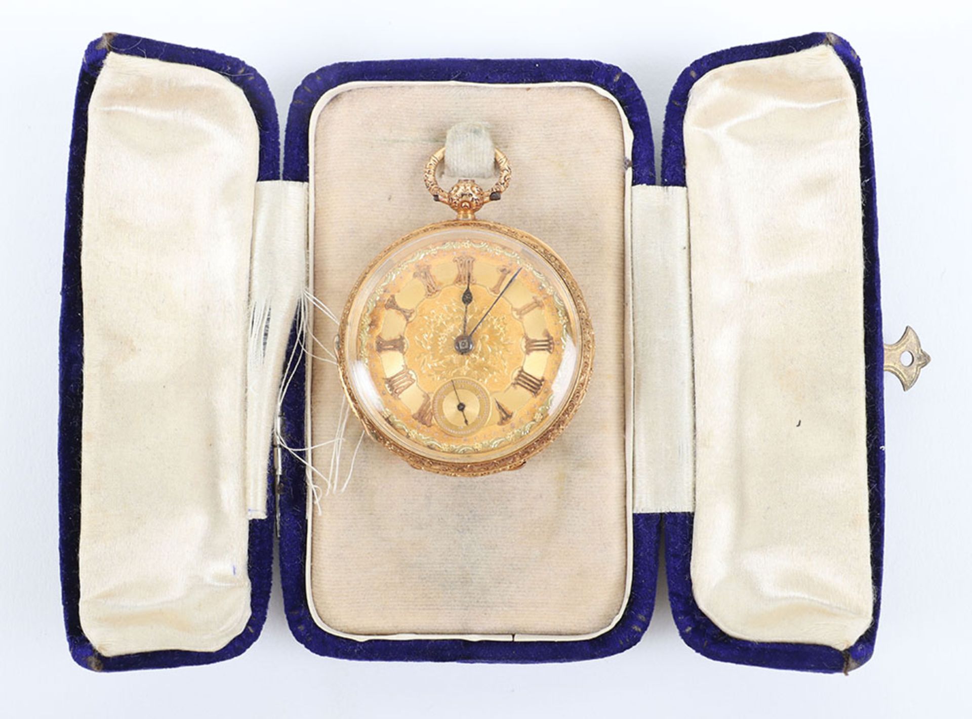A late Victorian 18ct gold ladies pocket watch