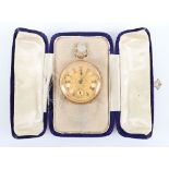 A late Victorian 18ct gold ladies pocket watch