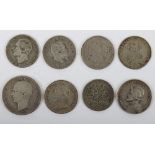 European and World silver coins, including German States, Hamburg 1797 4 Schilling, Papal State 1866