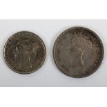 Victoria (1837-1901), Maundy money, Two Pence of 1838 and One Pence 1843