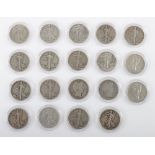 Selection of USA Half Dollars, 1907S, 1908D, 1928S, 1929D, 1933S, 1934D, 1935, 1936D, 1937, 1938, 19