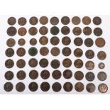 Selection of Victoria copper coinage, including 1870 Ceylon