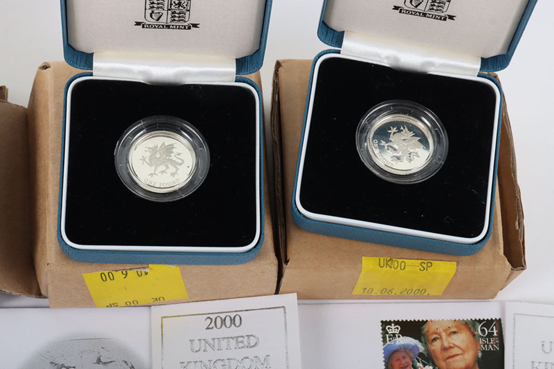 One Pound Piedfort 2000, with three other silver One Pound coins - Bild 3 aus 5