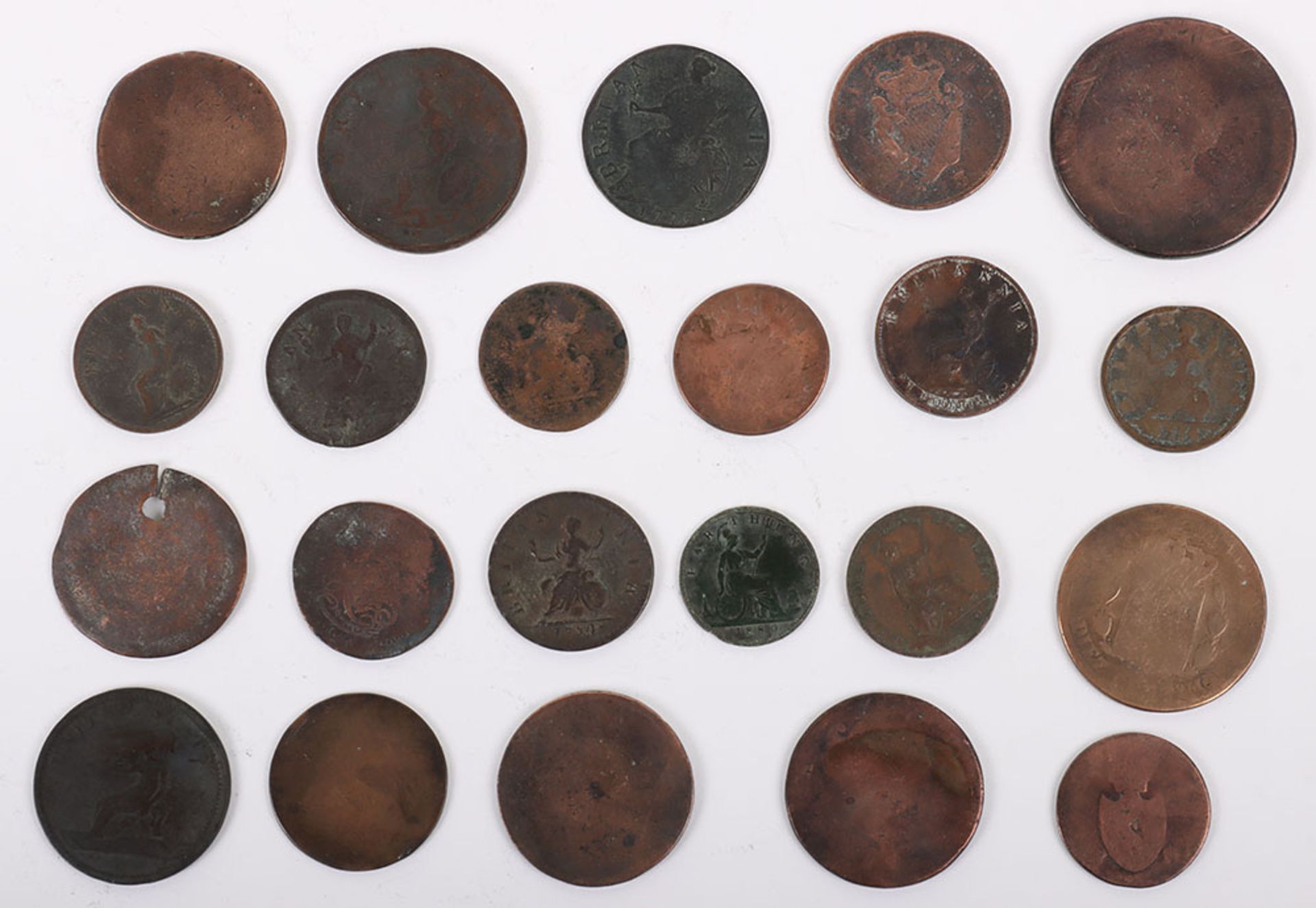 A good selection of copper coinage including 1783 Washington Independence, Charles I 1673 Farthing, - Bild 6 aus 10