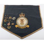 An RAF Squadron cloth banner, gilt braid