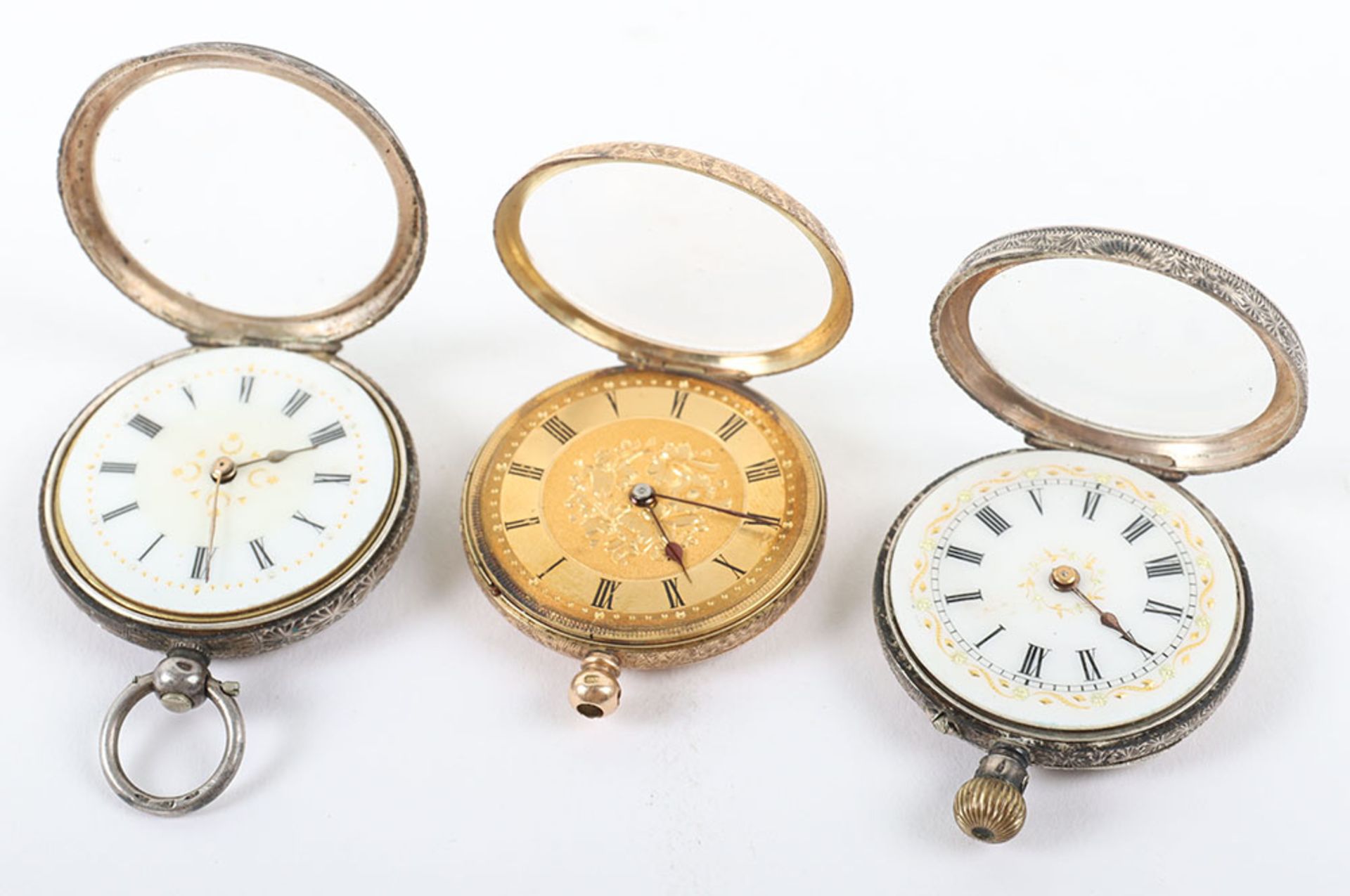 A late Victorian 14ct gold ladies pocket watch - Bild 4 aus 4