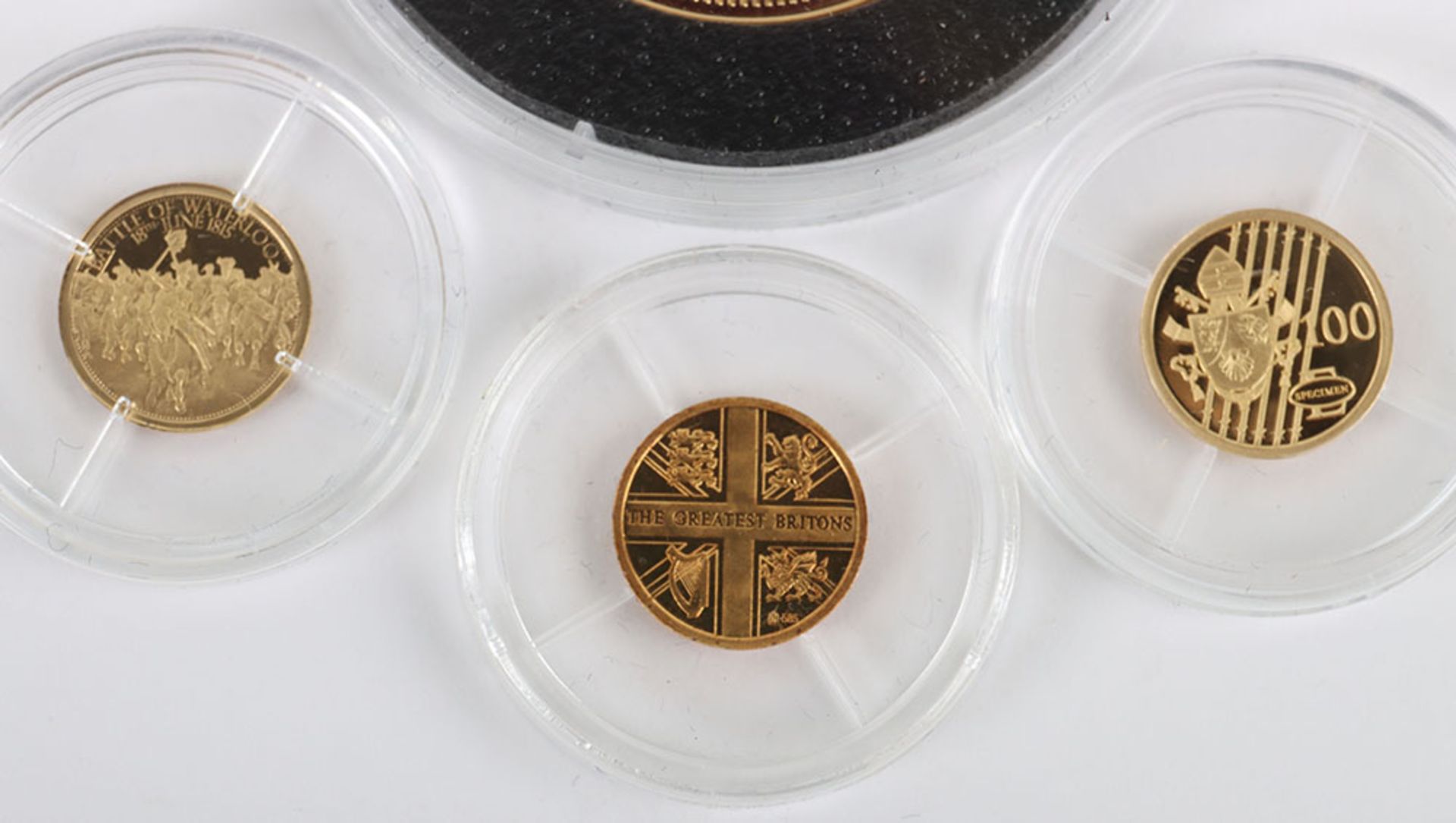 A 9ct gold Crown Liberty & Britannia (4g) with 3x 1.5g 15ct gold coins - Bild 4 aus 5