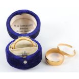 Three 22ct gold wedding rings