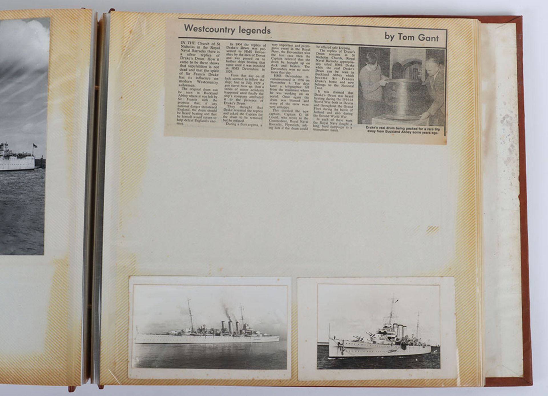 HMS Devonshire Album charting the history of the ship since 1929 when an accidental explosion wrecke - Bild 20 aus 29