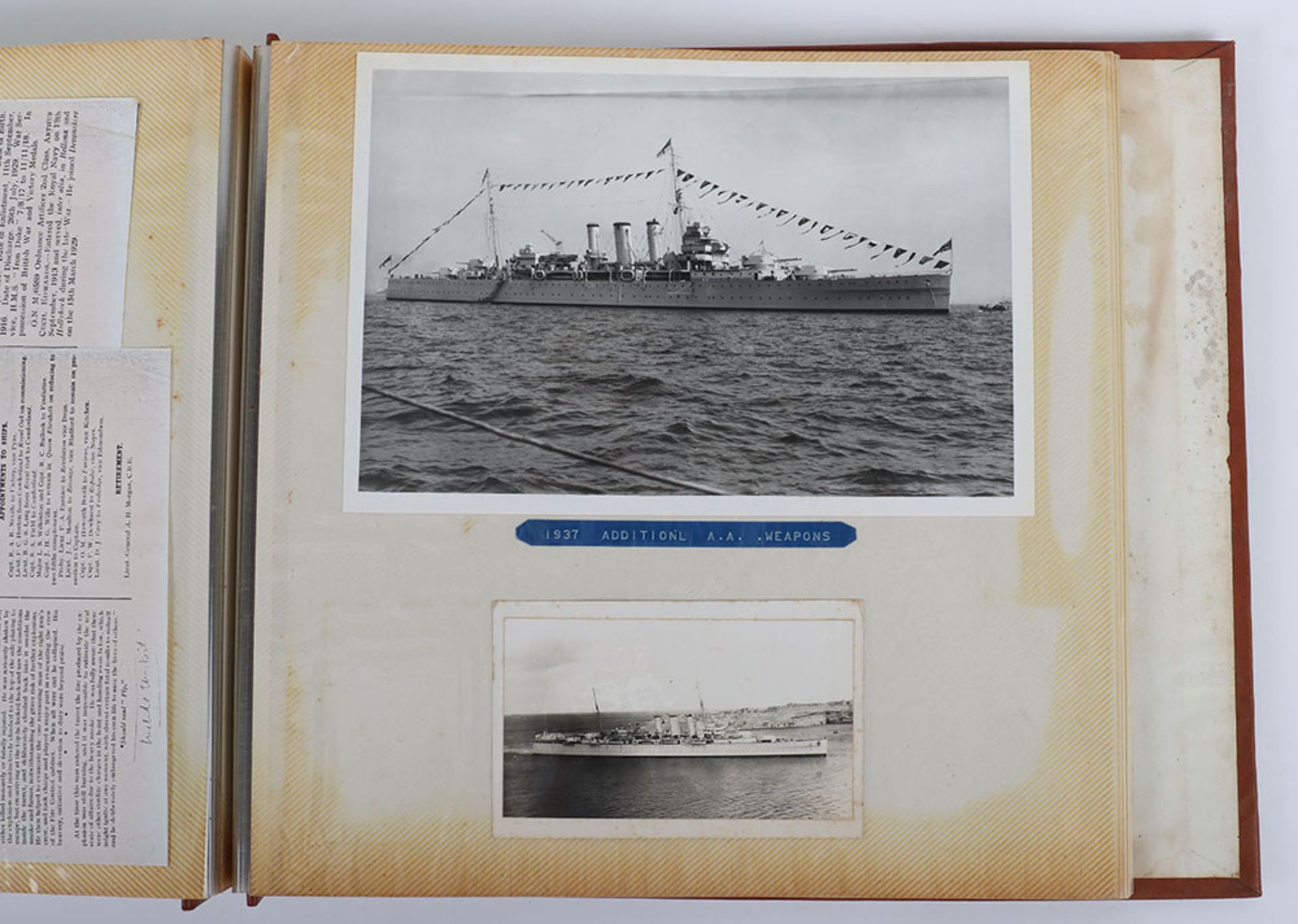 HMS Devonshire Album charting the history of the ship since 1929 when an accidental explosion wrecke - Bild 22 aus 29