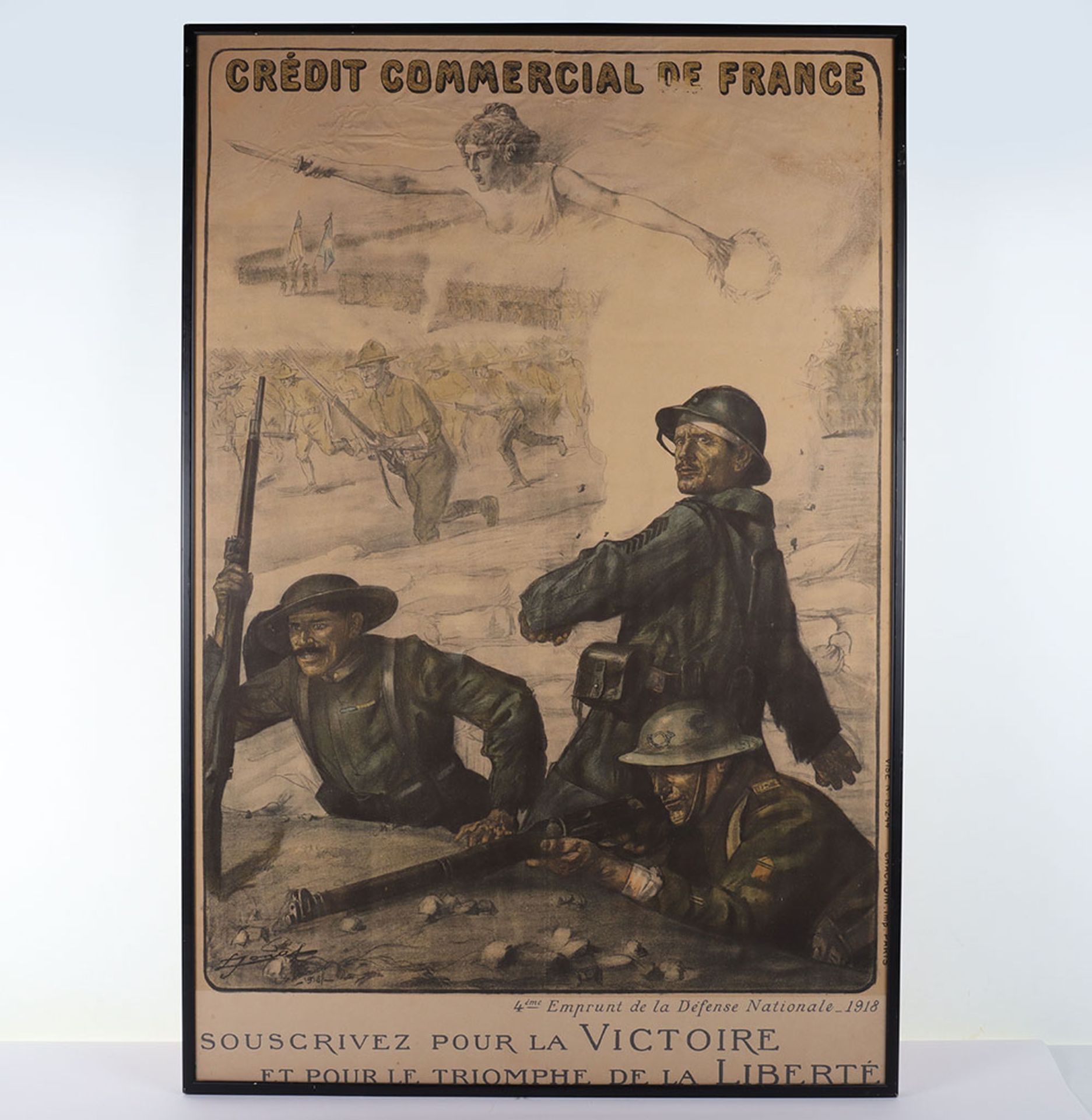 Impressive Original 1918 French Poster