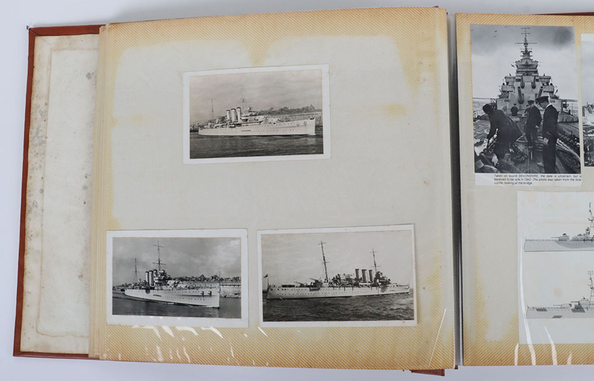 HMS Devonshire Album charting the history of the ship since 1929 when an accidental explosion wrecke - Bild 13 aus 29