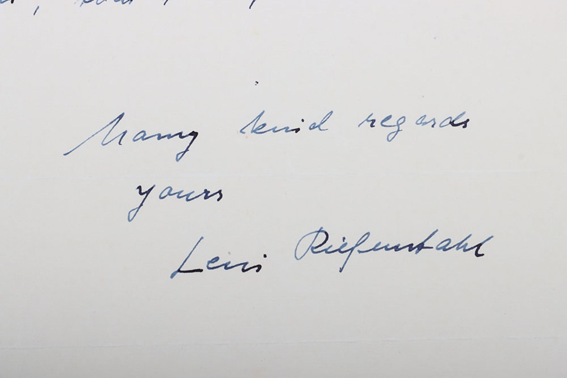 Leni Riefenstahl. Famous German film director signed letter - Image 2 of 5