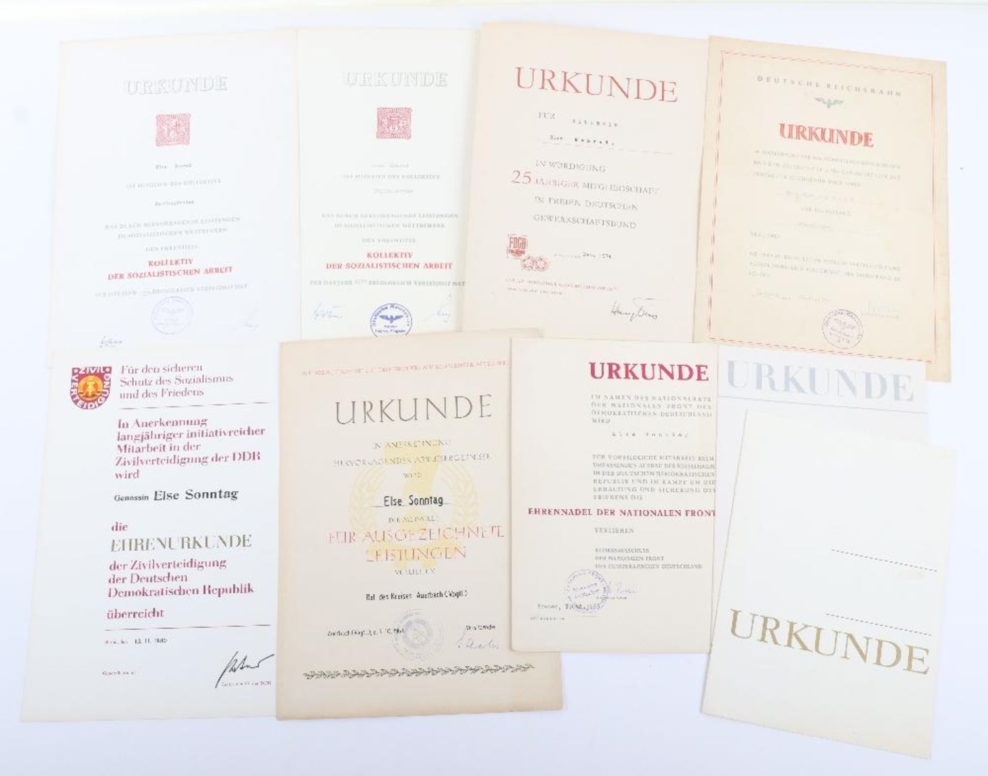 Large and Interesting Collection of East German (DDR) Awards - Bild 4 aus 15