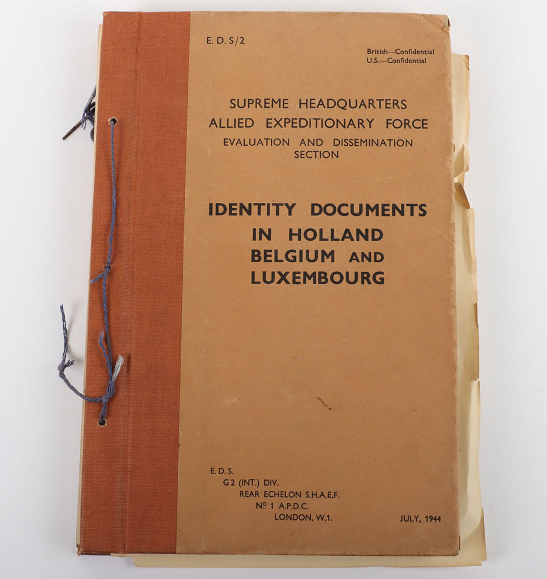 Identity Documents in Holland Belgium and Luxembourg (Supreme Headquarters Allied Expeditionary Forc - Bild 14 aus 14