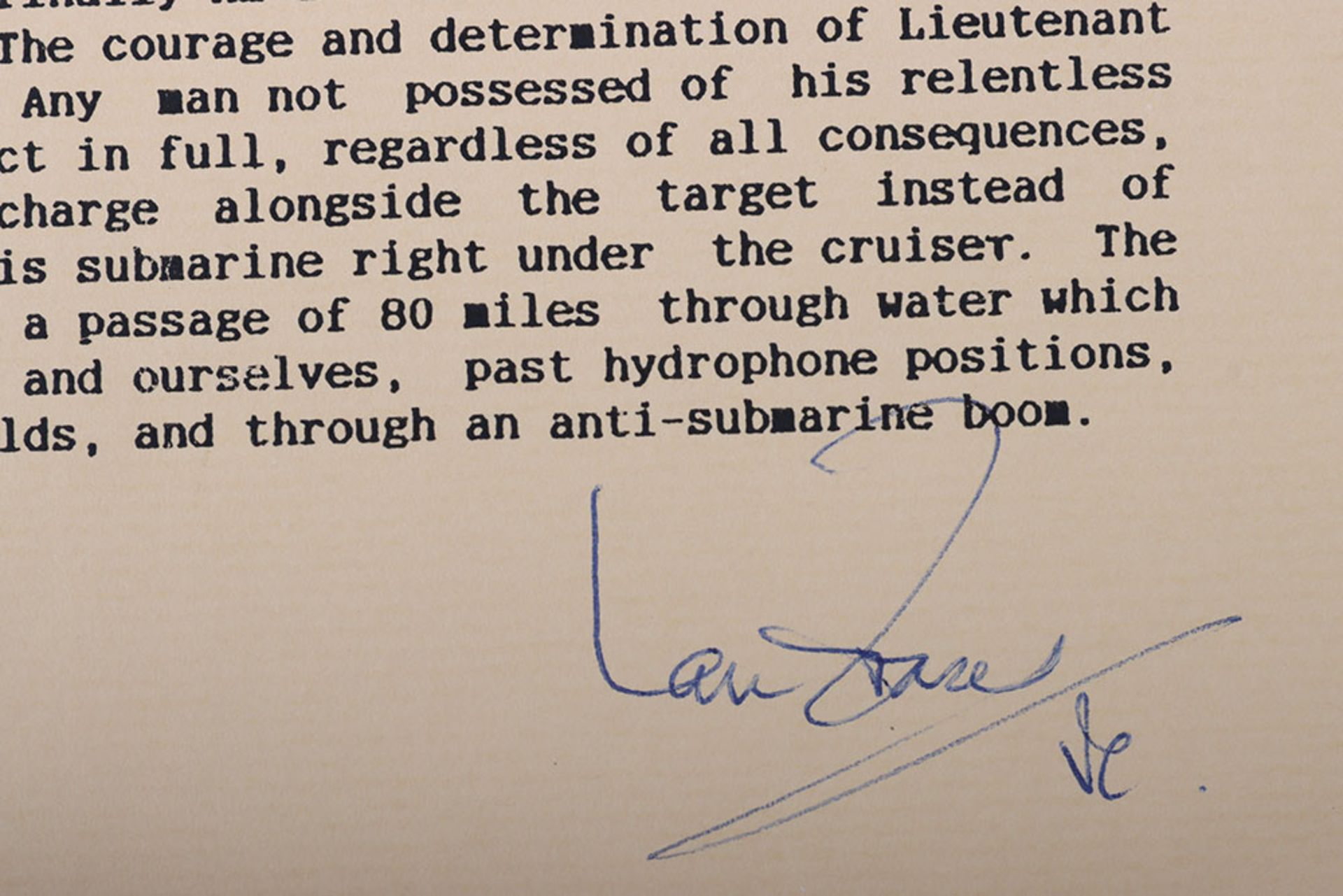 Victoria Cross World War II signatures on letters, cards, clipped documents copied London Gazette ci - Bild 10 aus 11