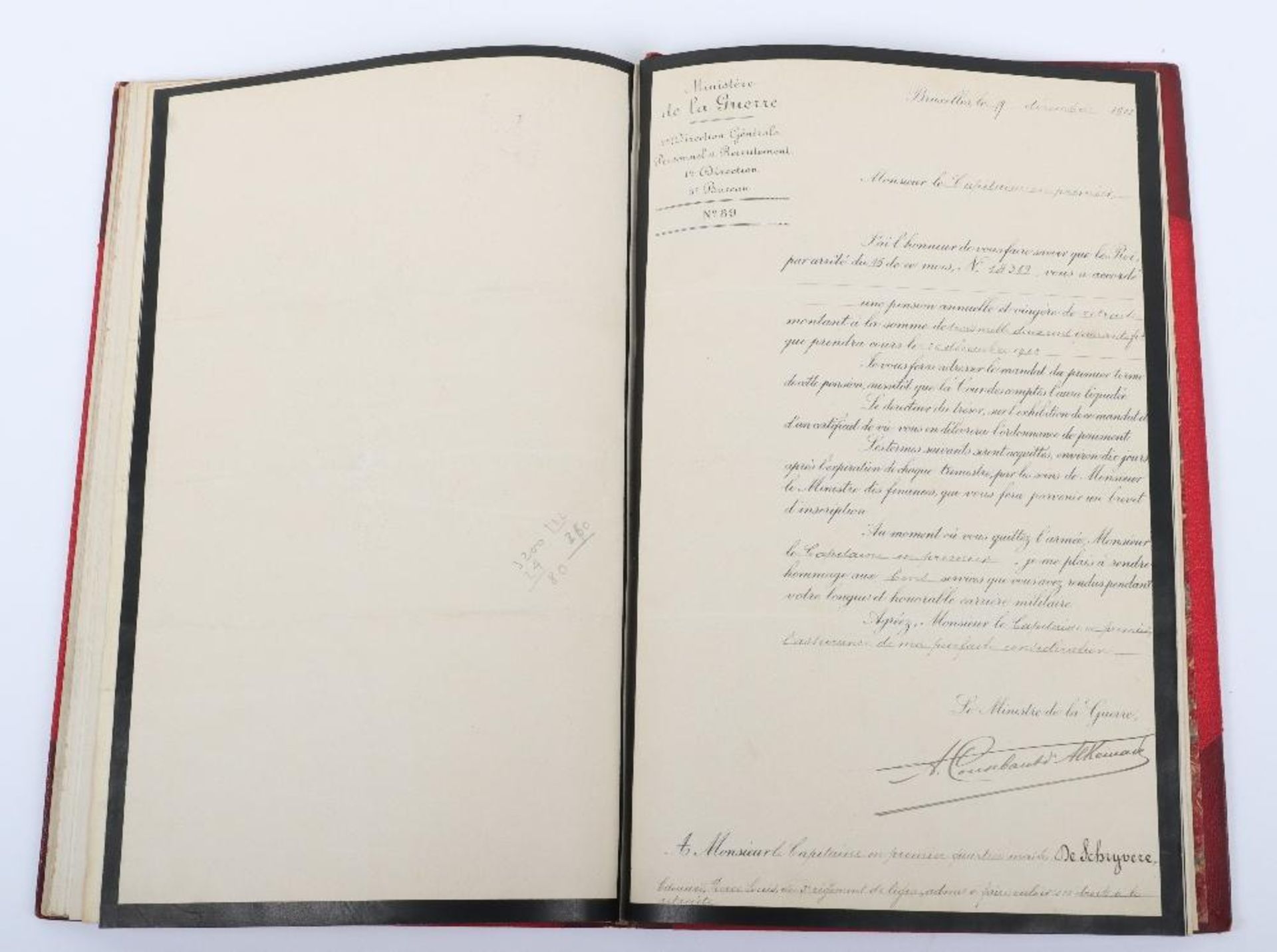 Souvenir de L'Armee 1870-1902”. Bound Collection of Commissions" etc to Capitaine Edward Pierre Lou - Image 11 of 12