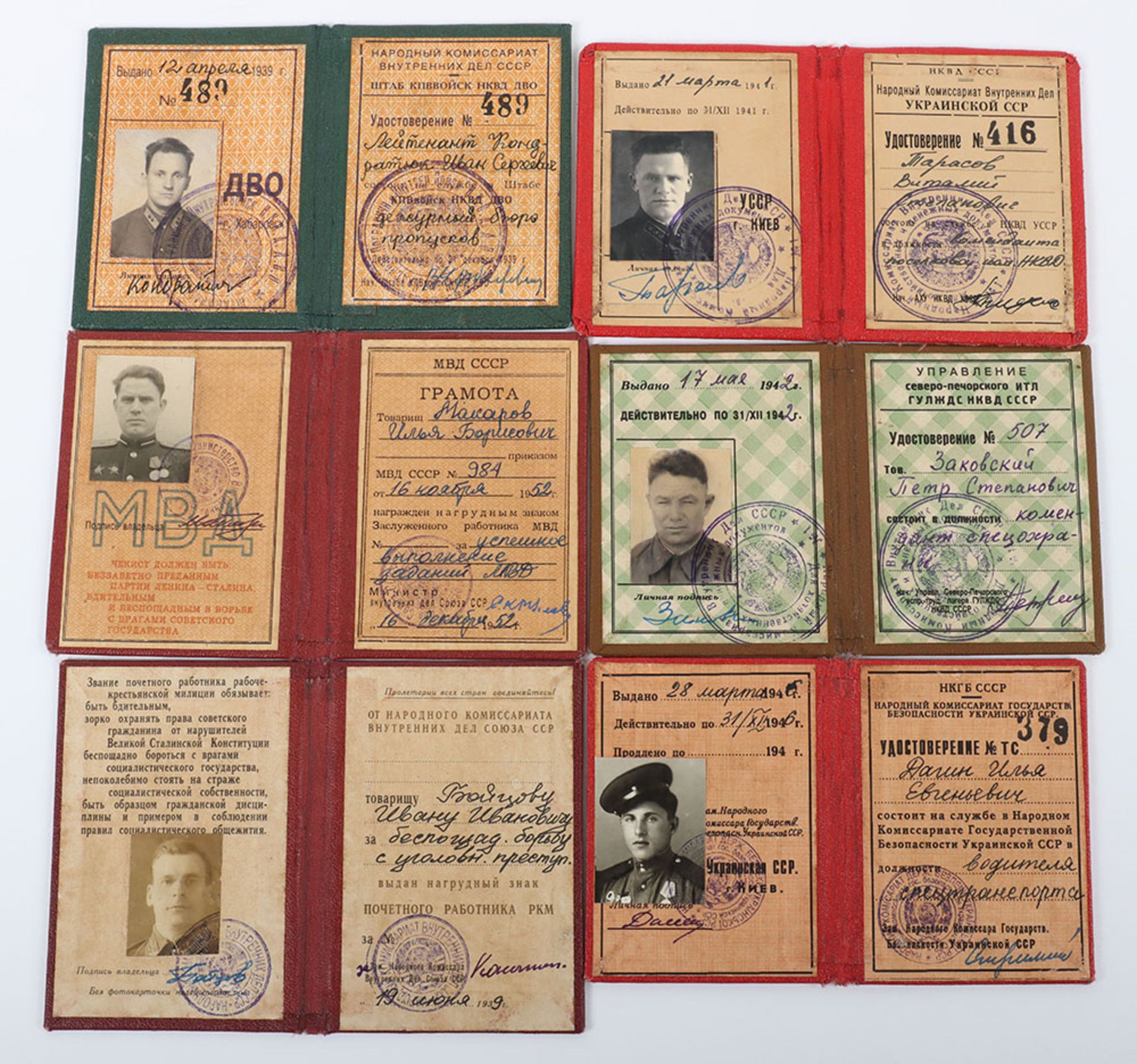 NKVD Identity books.