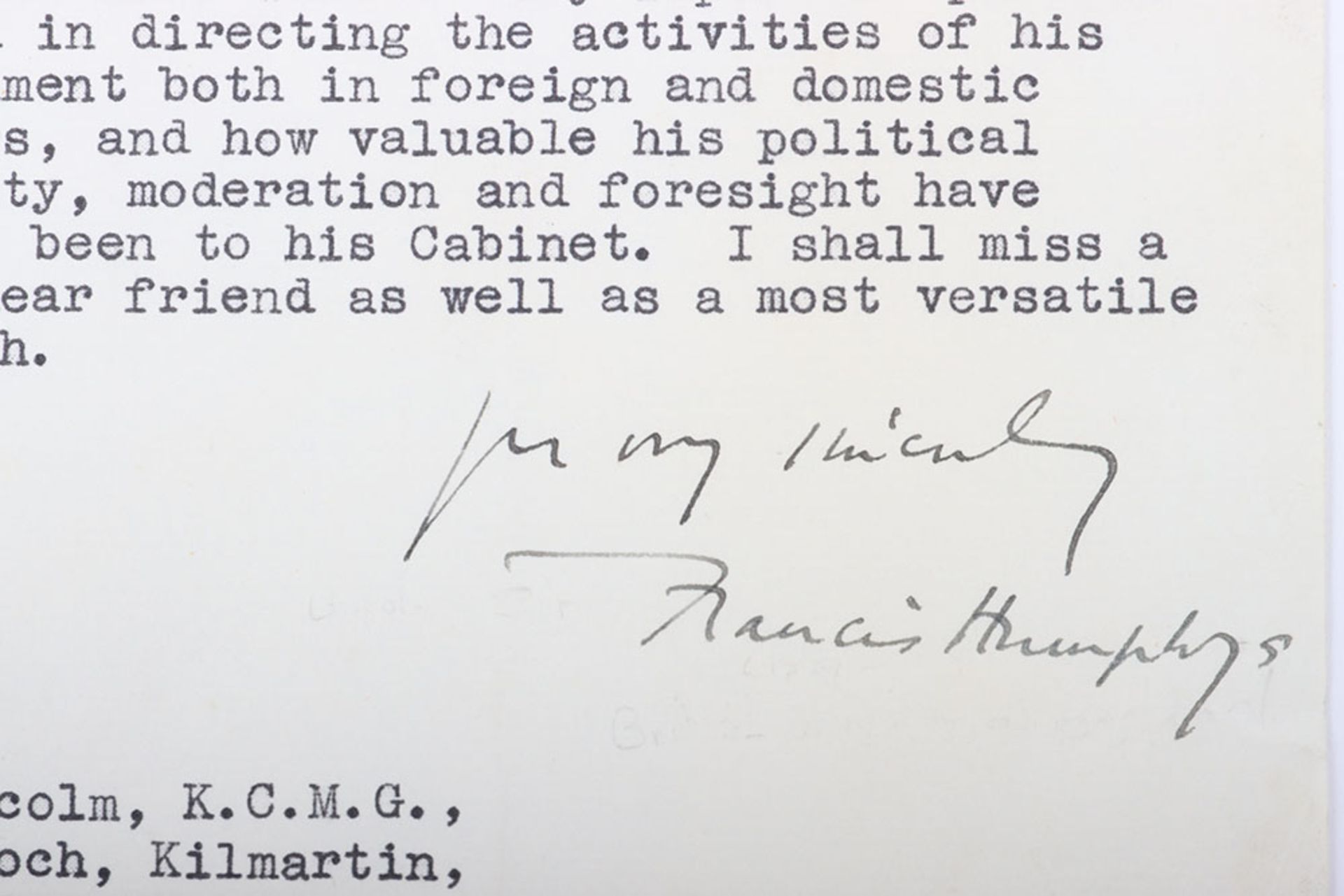 Humphrys Francis, (1879-1971) British Officer, Colonial Administrator and High Commissioner in the K - Image 2 of 4