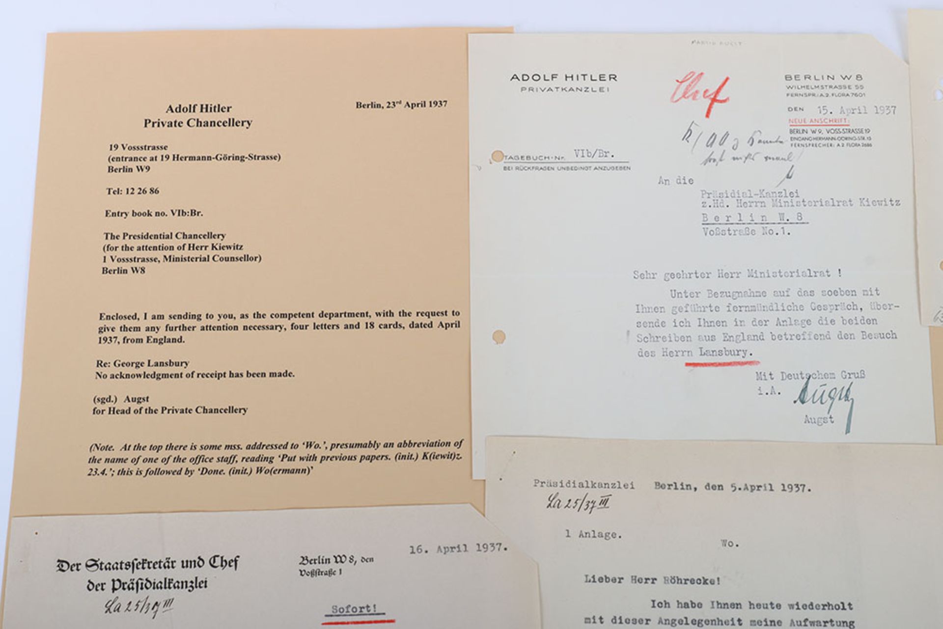 George Lansbury controversal meeting with Adolf Hitler 19th April 1937 - Bild 2 aus 6