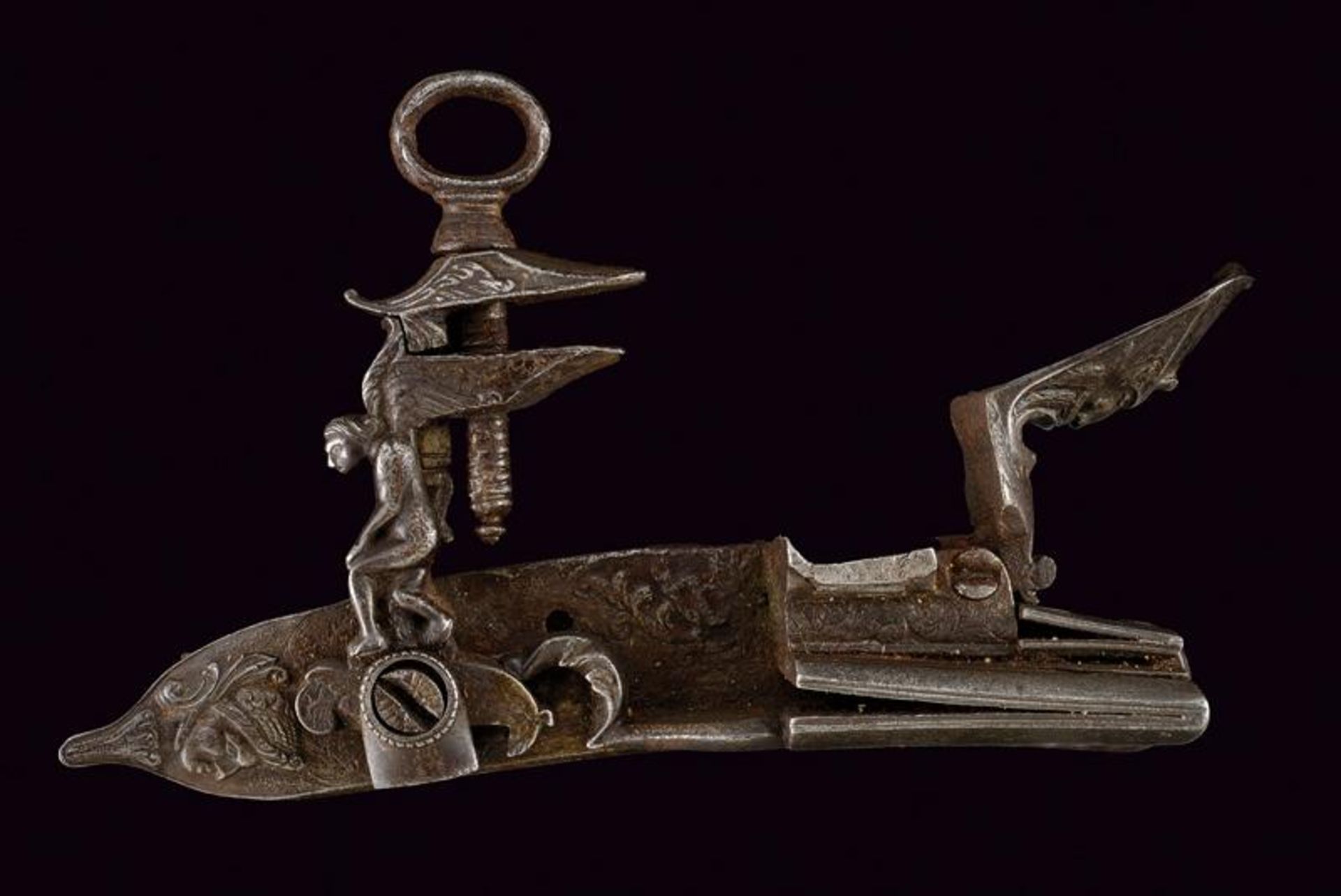 A scarce and interesting Roman-style flintlock signed Salvadore