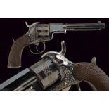 A rare and fine pinfire revolver by Pliers