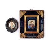 A lot of two miniature paintings