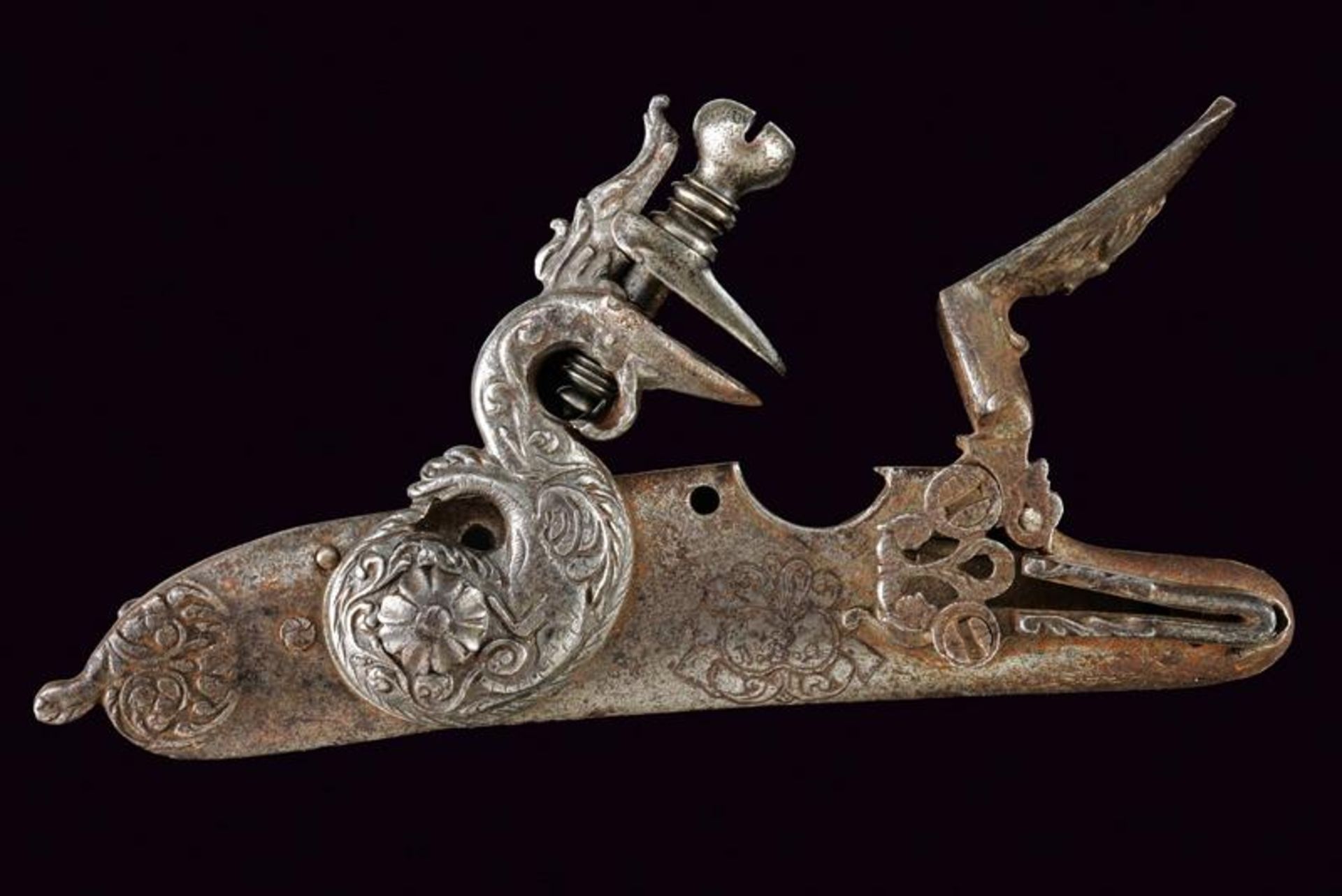 A signed and carved flintlock