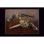 A beautiful pair of cased Lefaucheux pin fire revolvers