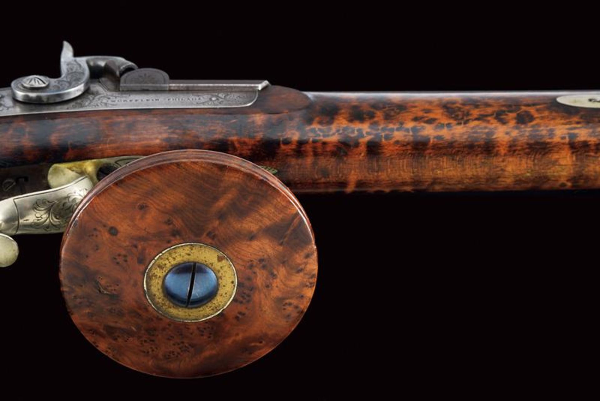 An elegant percussion target carbine by John J. Wurfflein with accessories - Image 2 of 14